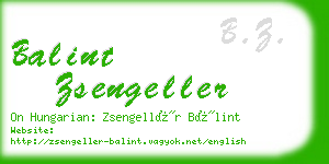 balint zsengeller business card